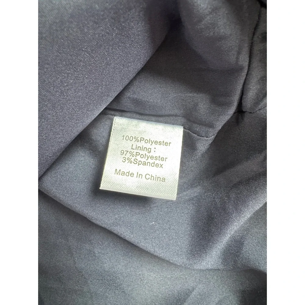 Tuckernuck Navy Blue Tweed Jackie Dress Short Sleeve Gold Button Pockets Size S - Picture 4 of 4